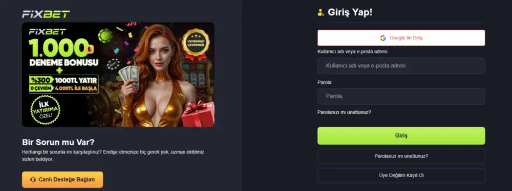 Fixbet giriş